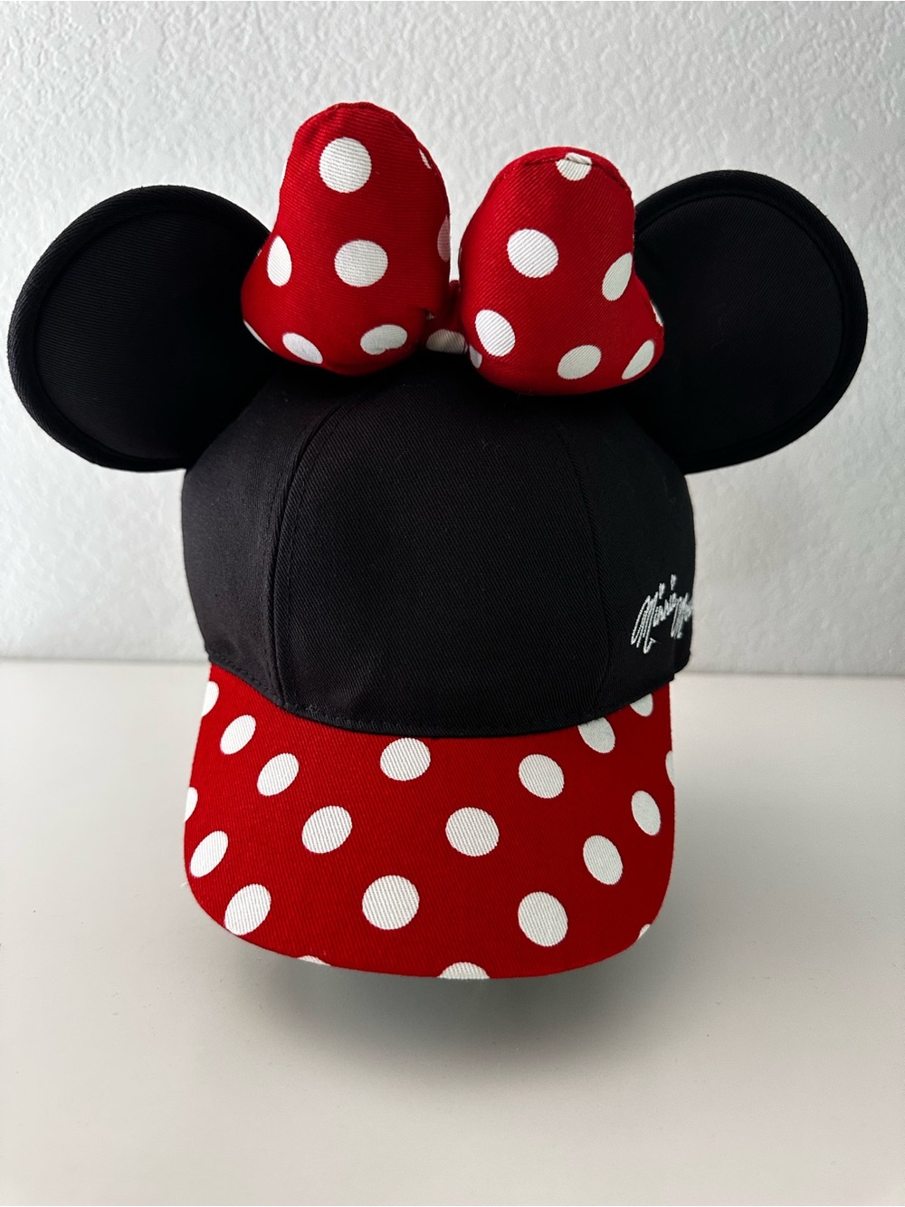 Disney Minnie Mouse Polka Dot Ear Baseball Cap (Adjustable)